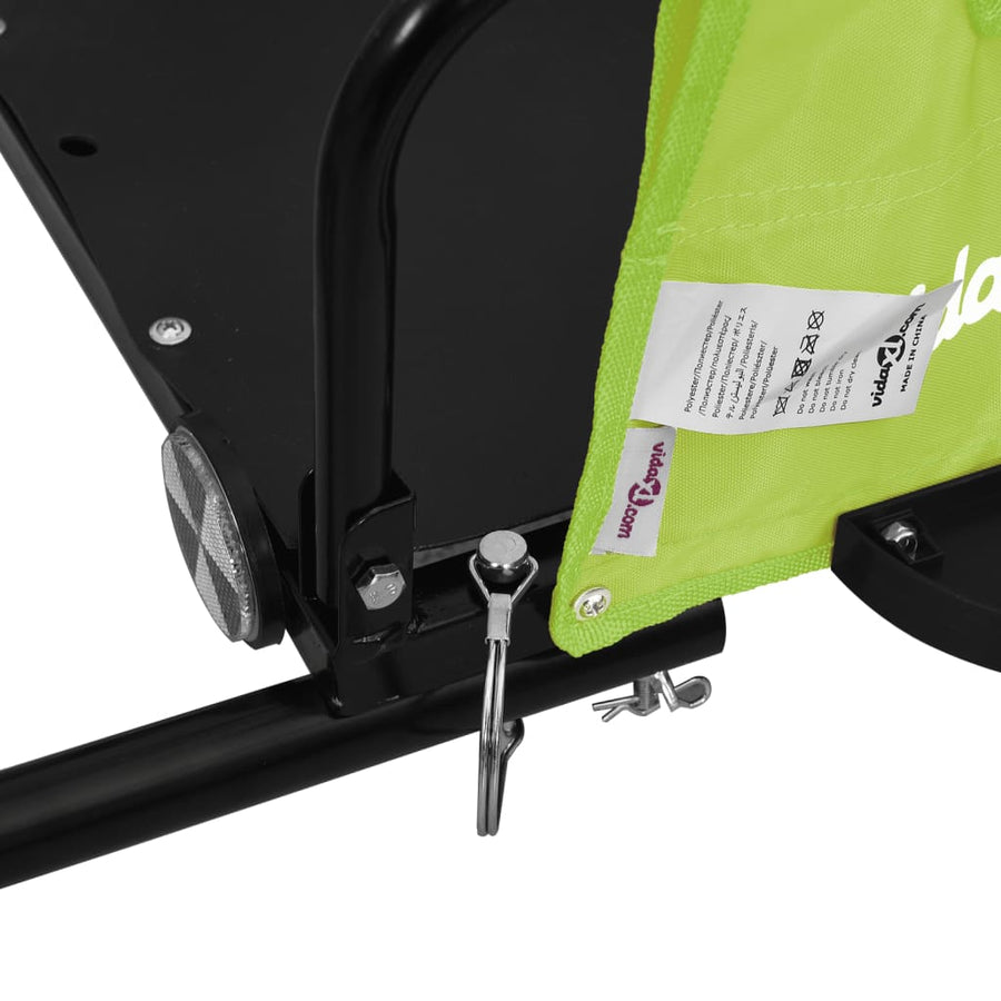 Fietstrailer Oxford Stof En Ijzer Groen 123 x 52.5 x 33 cm