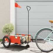 Fietstrailer oranje 70x50x20 cm 45kg