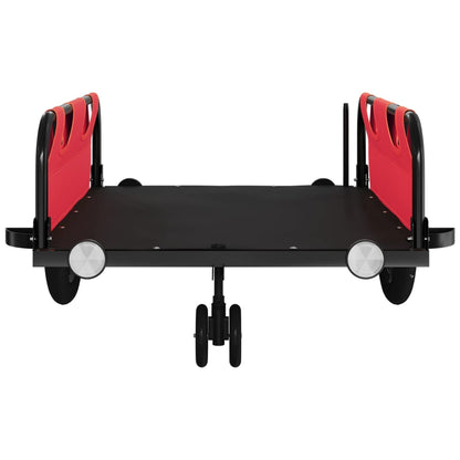 Fietstrailer oxford stof en ijzer 124 x 64.5 x 36 cm Rood