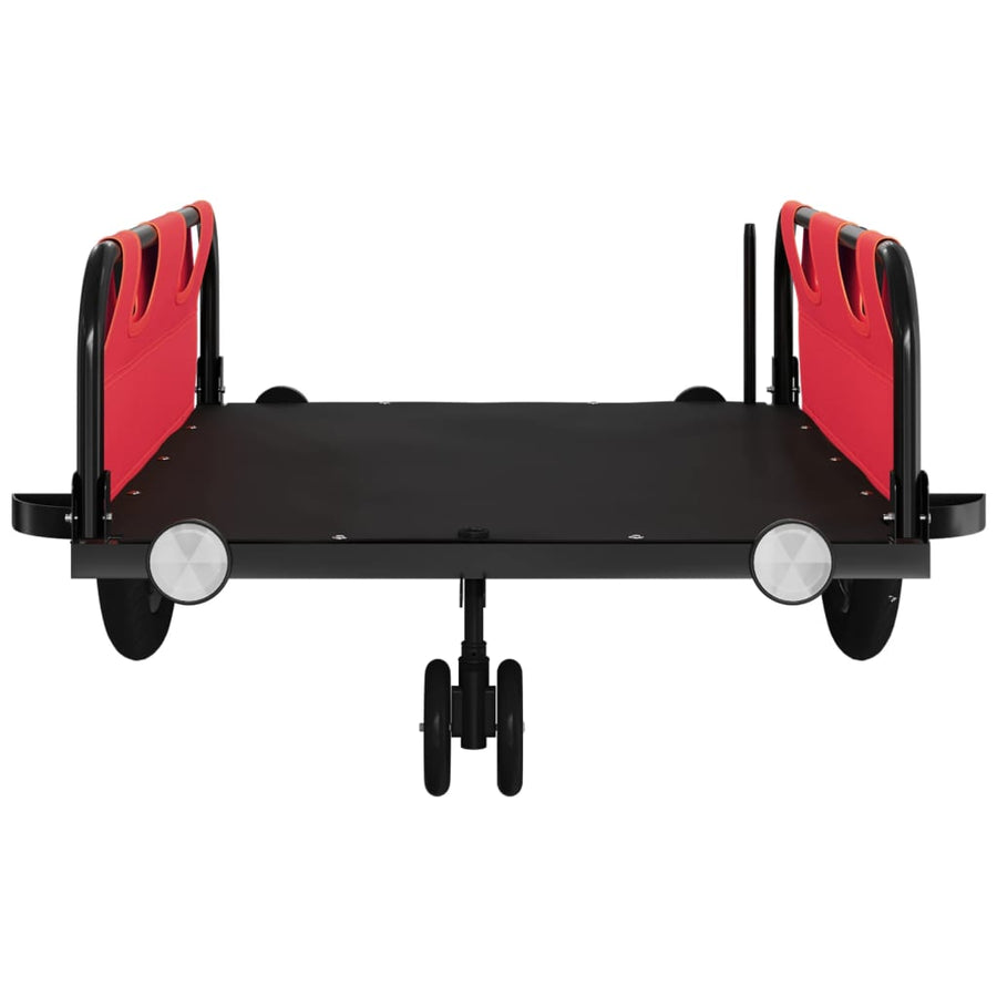 Fietstrailer oxford stof en ijzer 124 x 64.5 x 36 cm Rood