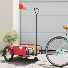 Fietstrailer oxford stof en ijzer 124 x 64.5 x 36 cm Rood