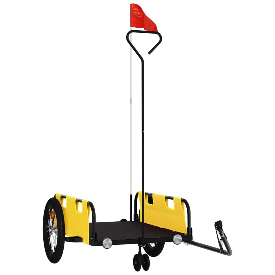 Fietstrailer Oxford Stof En Ijzer Geel 124 x 64.5 x 36 cm