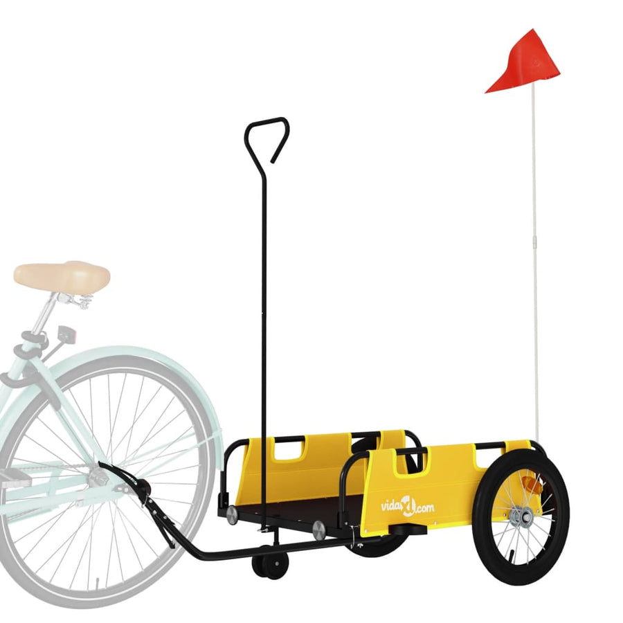Fietstrailer Oxford Stof En Ijzer Geel 124 x 64.5 x 36 cm