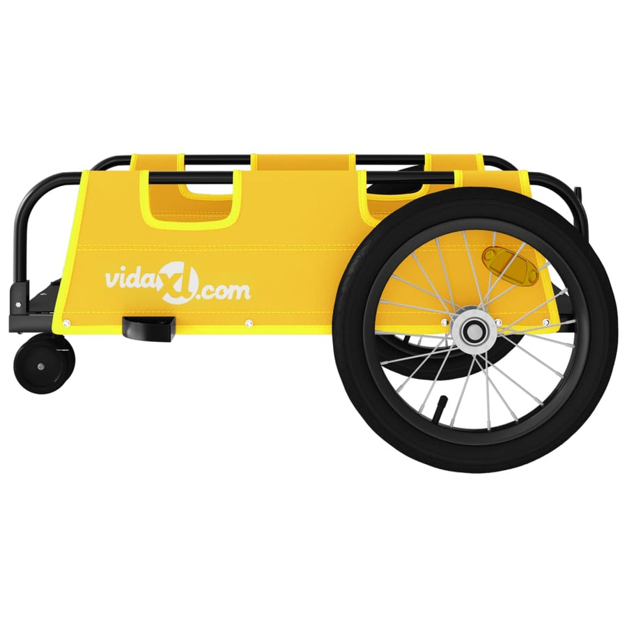 Fietstrailer Oxford Stof En Ijzer Geel 124 x 64.5 x 36 cm