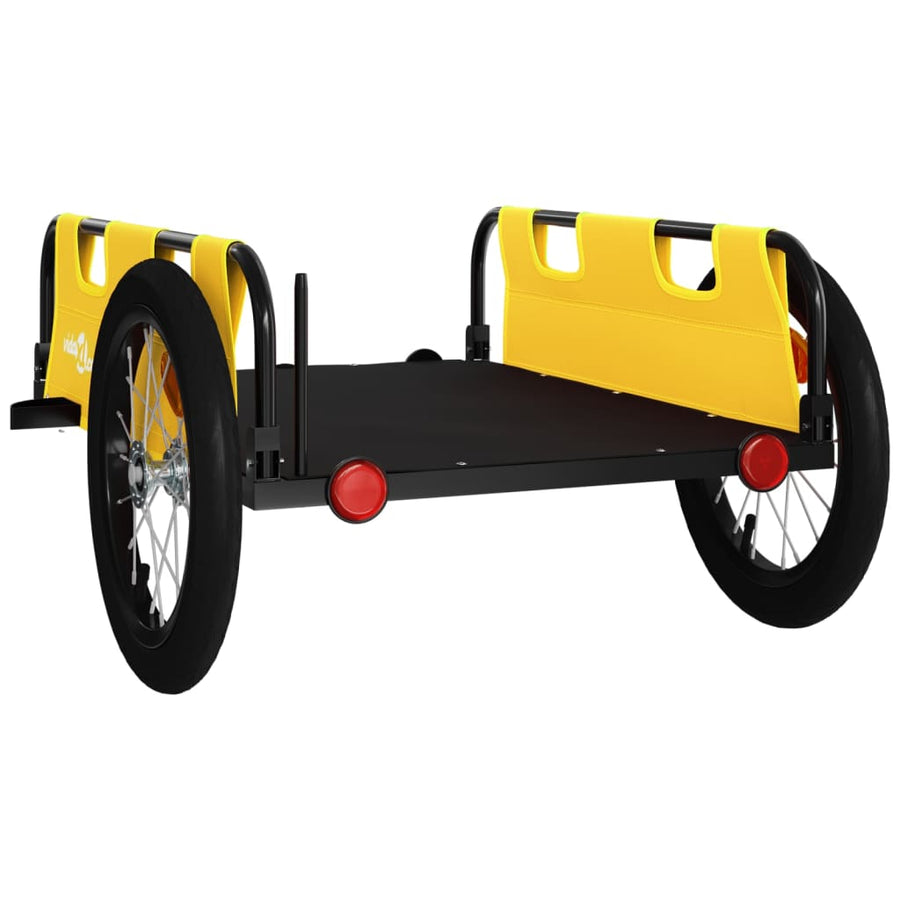 Fietstrailer Oxford Stof En Ijzer Geel 124 x 64.5 x 36 cm