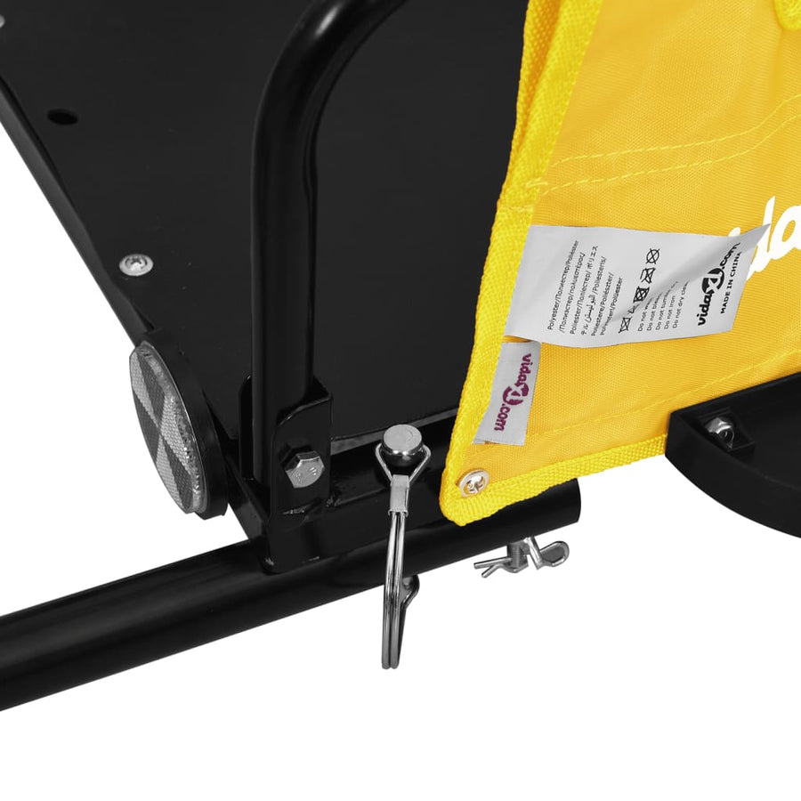 Fietstrailer Oxford Stof En Ijzer Geel 124 x 64.5 x 36 cm