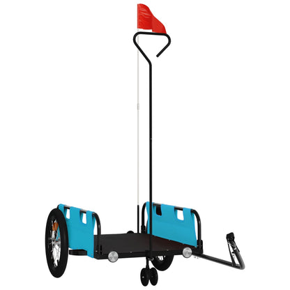Fietstrailer oxford stof en ijzer 124 x 64.5 x 36 cm Blauw