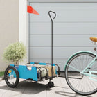 Fietstrailer 124x64,5x36 cm oxford stof blauw