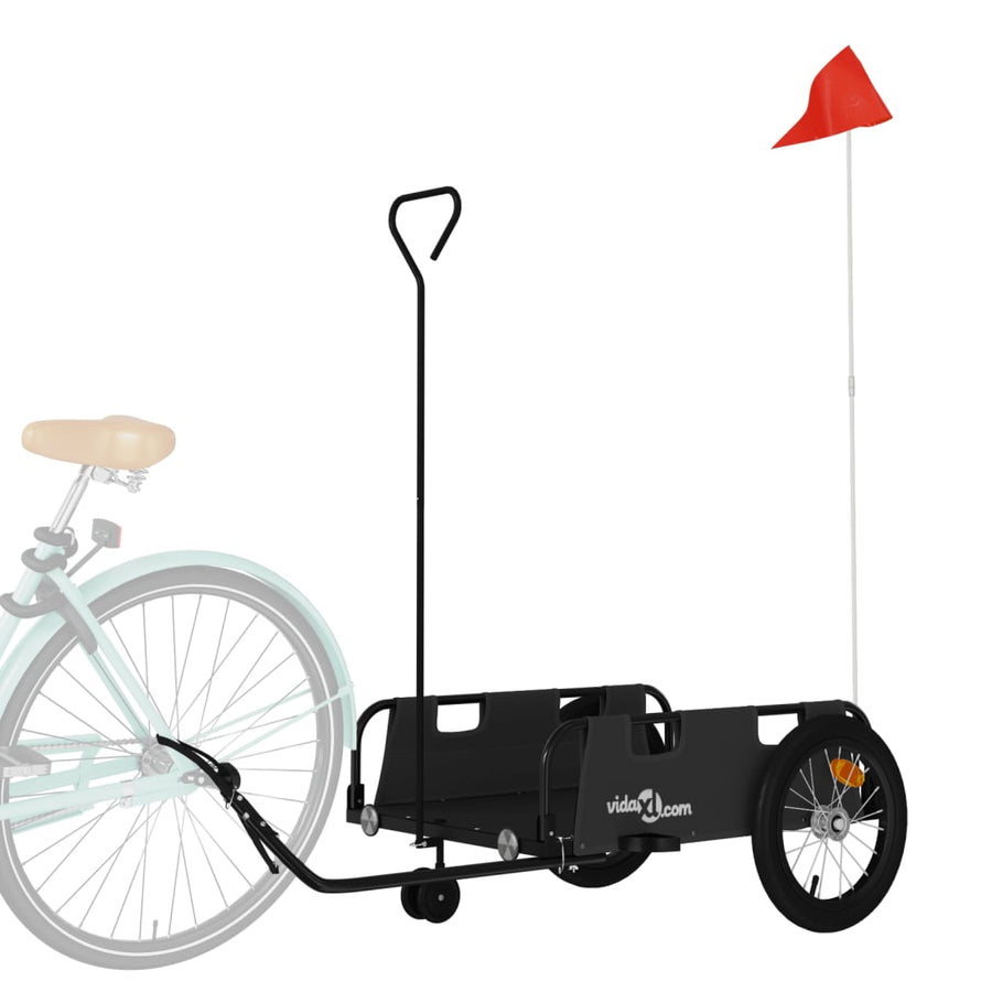 Fietstrailer Oxford Stof En Ijzer Zwart 124 x 64.5 x 36 cm