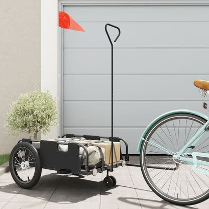 Fietstrailer Oxford Stof En Ijzer Zwart 124 x 64.5 x 36 cm