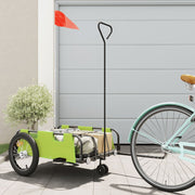 Fietstrailer 124x64.5x36 cm groen oxford stof ijzer