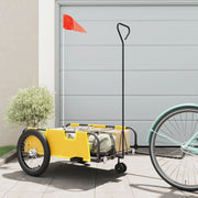 Fietstrailer 135x68x37 cm geel zwart
