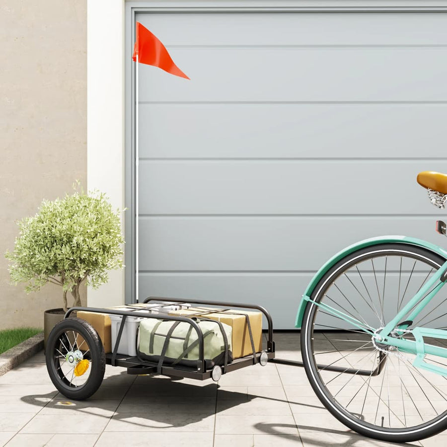Fietstrailer Ijzer Zwart 122 x 53 x 31 cm