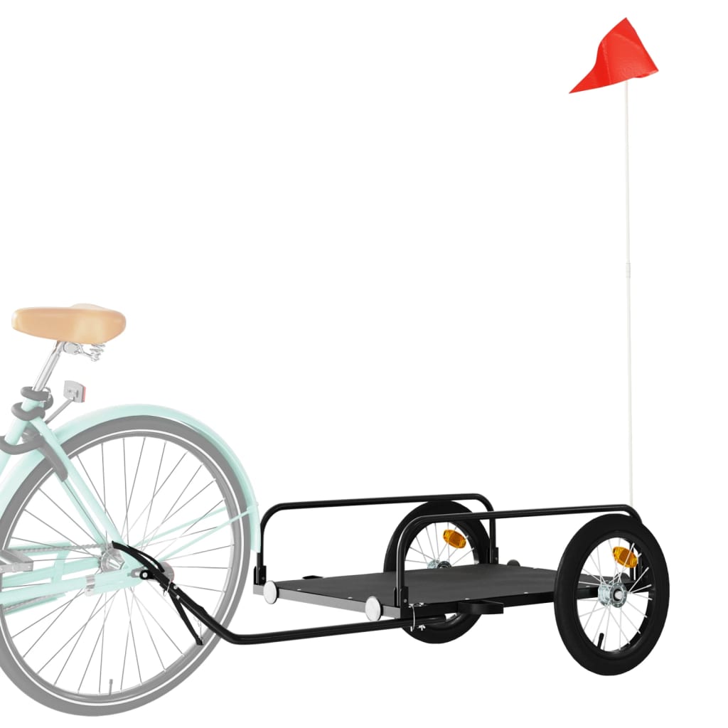 Fietstrailer Ijzer Zwart 126 x 63 x 34 cm