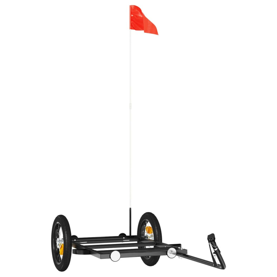 Fietstrailer 122X53X28 Cm Ijzer Zwart 122 x 53 x 28 cm
