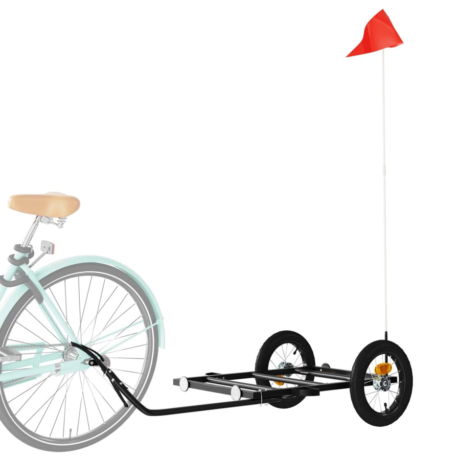 Fietstrailer 122X53X28 Cm Ijzer Zwart 122 x 53 x 28 cm