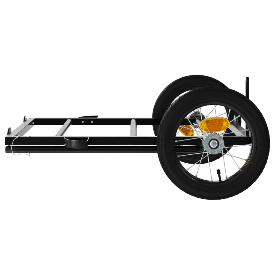 Fietstrailer 122X53X28 Cm Ijzer Zwart 122 x 53 x 28 cm