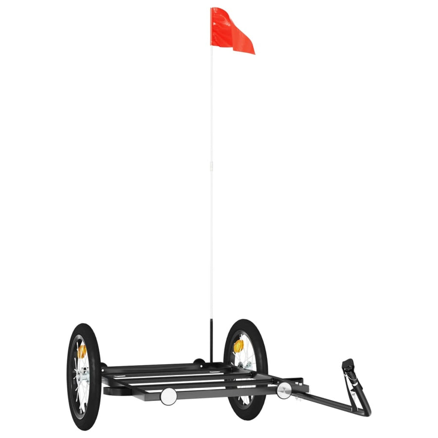 Fietstrailer Ijzer Zwart 126 x 63 x 34 cm