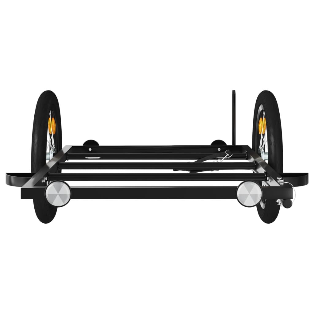 Fietstrailer Ijzer Zwart 126 x 63 x 34 cm