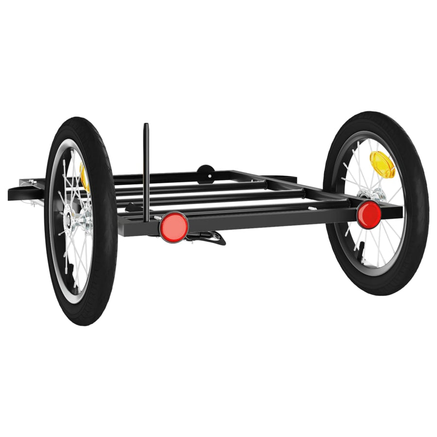 Fietstrailer Ijzer Zwart 126 x 63 x 34 cm