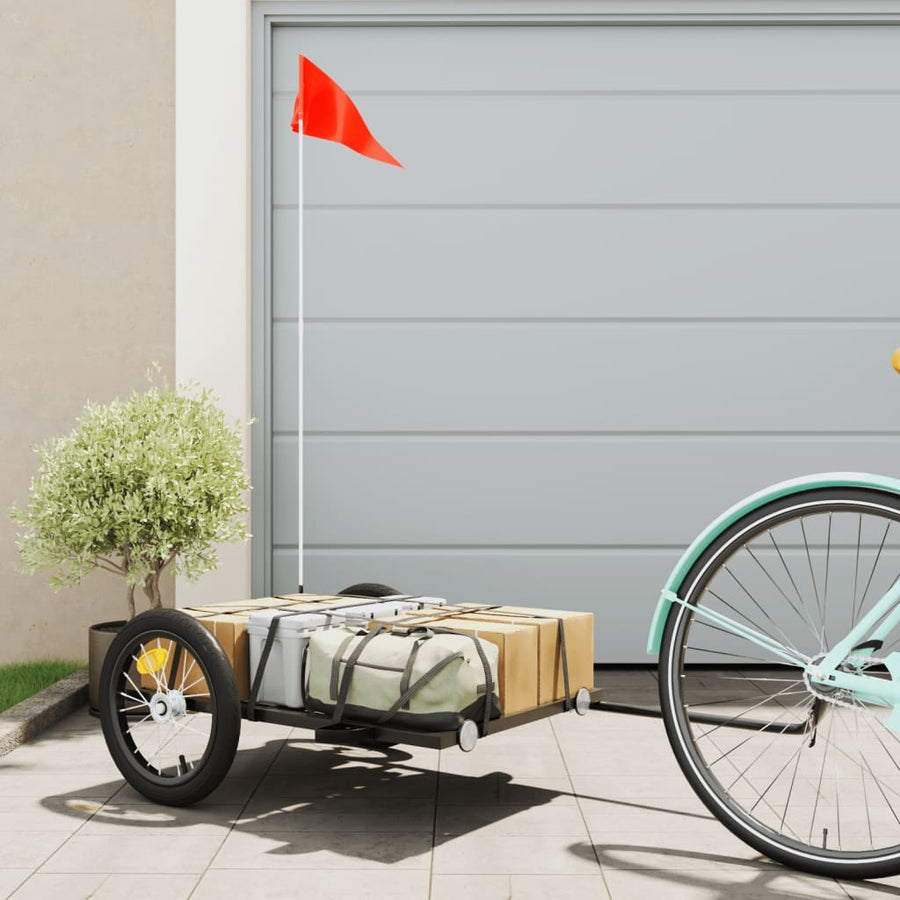 Fietstrailer Ijzer Zwart 126 x 63 x 34 cm