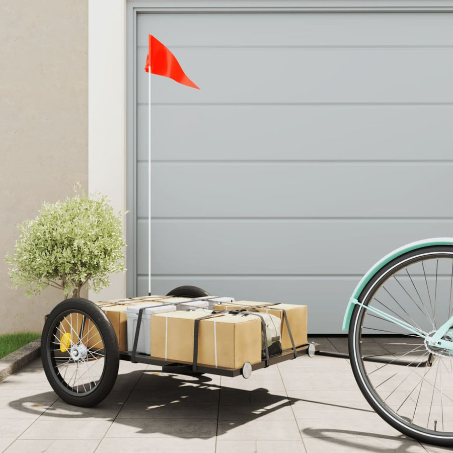 Fietstrailer Ijzer Zwart 135 x 68 x 37 cm