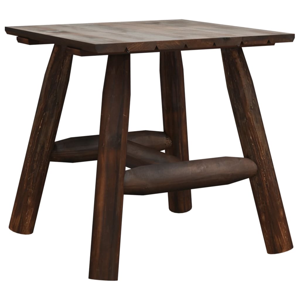 3-Delige Loungeset Massief Vurenhout Donkerbruin 2x stoel + Tafel