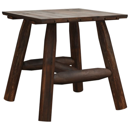 3-Delige Loungeset Massief Vurenhout Donkerbruin 2x stoel + Tafel