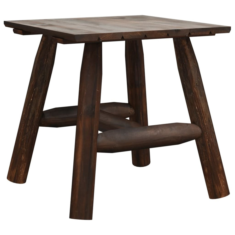 3-Delige Loungeset Massief Vurenhout Donkerbruin 2x stoel + Tafel