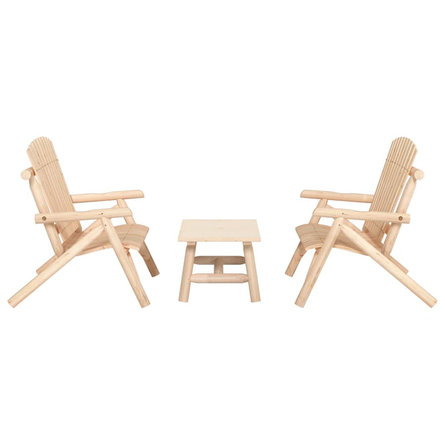 3-delige Loungeset massief vurenhout