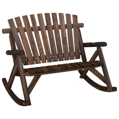 3-Delige Loungeset Massief Vurenhout 1 Donkerbruin table + 2x bench