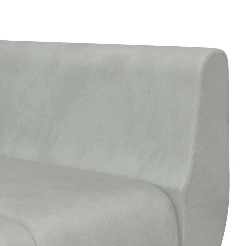 Slaapbank L-Vormig 275X140X70 Cm Fluweel Lichtgrijs