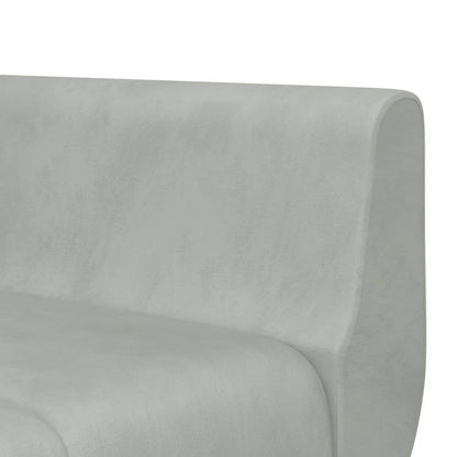 Slaapbank L-Vormig 275X140X70 Cm Fluweel Lichtgrijs
