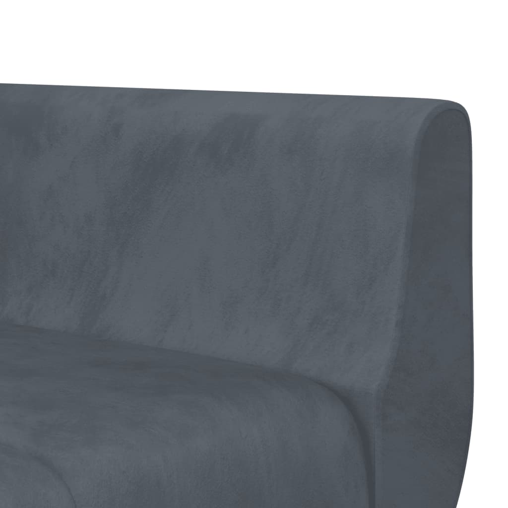 Slaapbank L-Vormig 275X140X70 Cm Fluweel Donkergrijs
