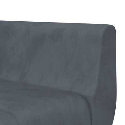 Slaapbank L-Vormig 275X140X70 Cm Fluweel Donkergrijs