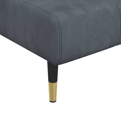 Slaapbank L-Vormig 275X140X70 Cm Fluweel Donkergrijs