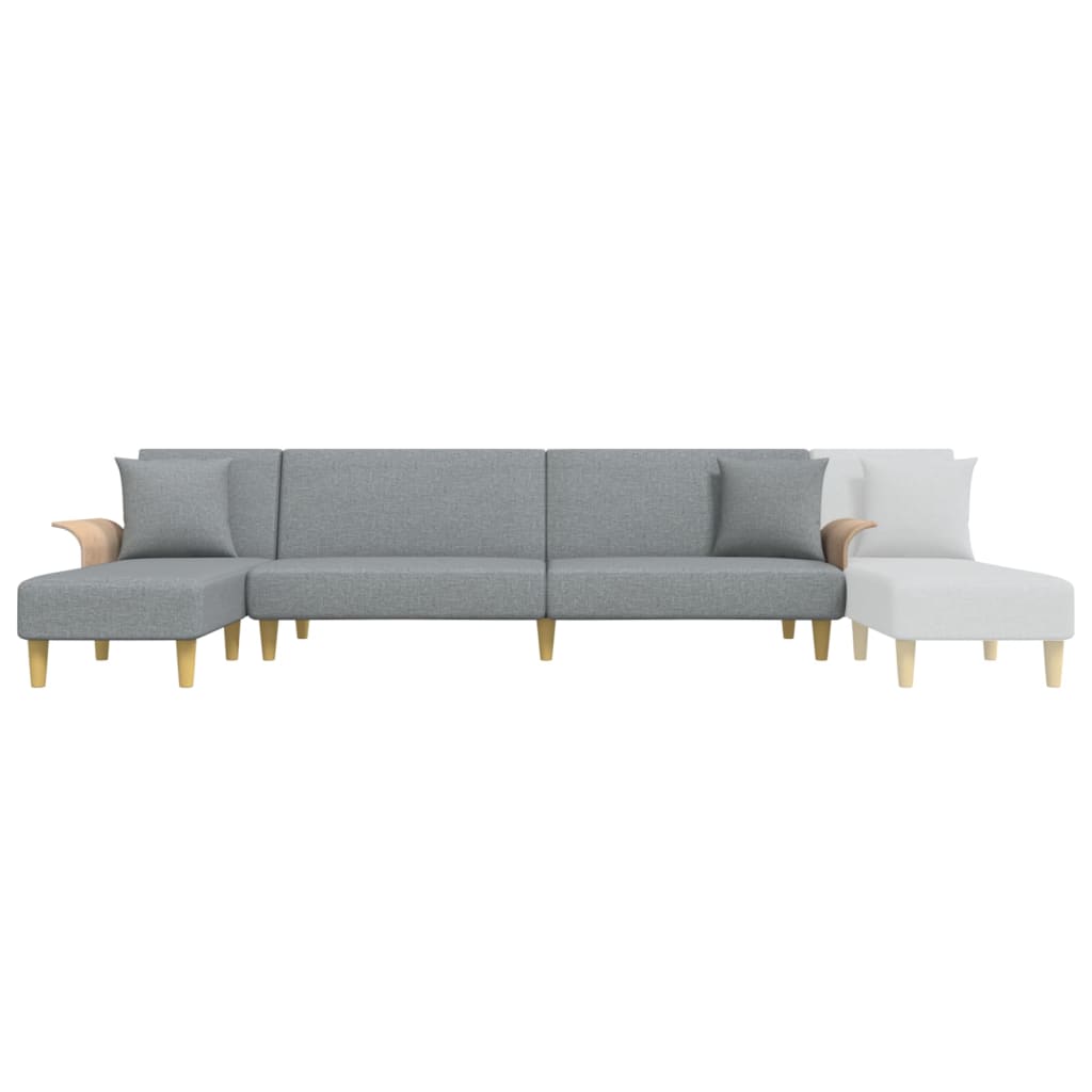 Slaapbank L-Vormig 279X140X70 Cm Stof Lichtgrijs