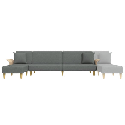 Slaapbank L-Vormig 279X140X70 Cm Stof Donkergrijs