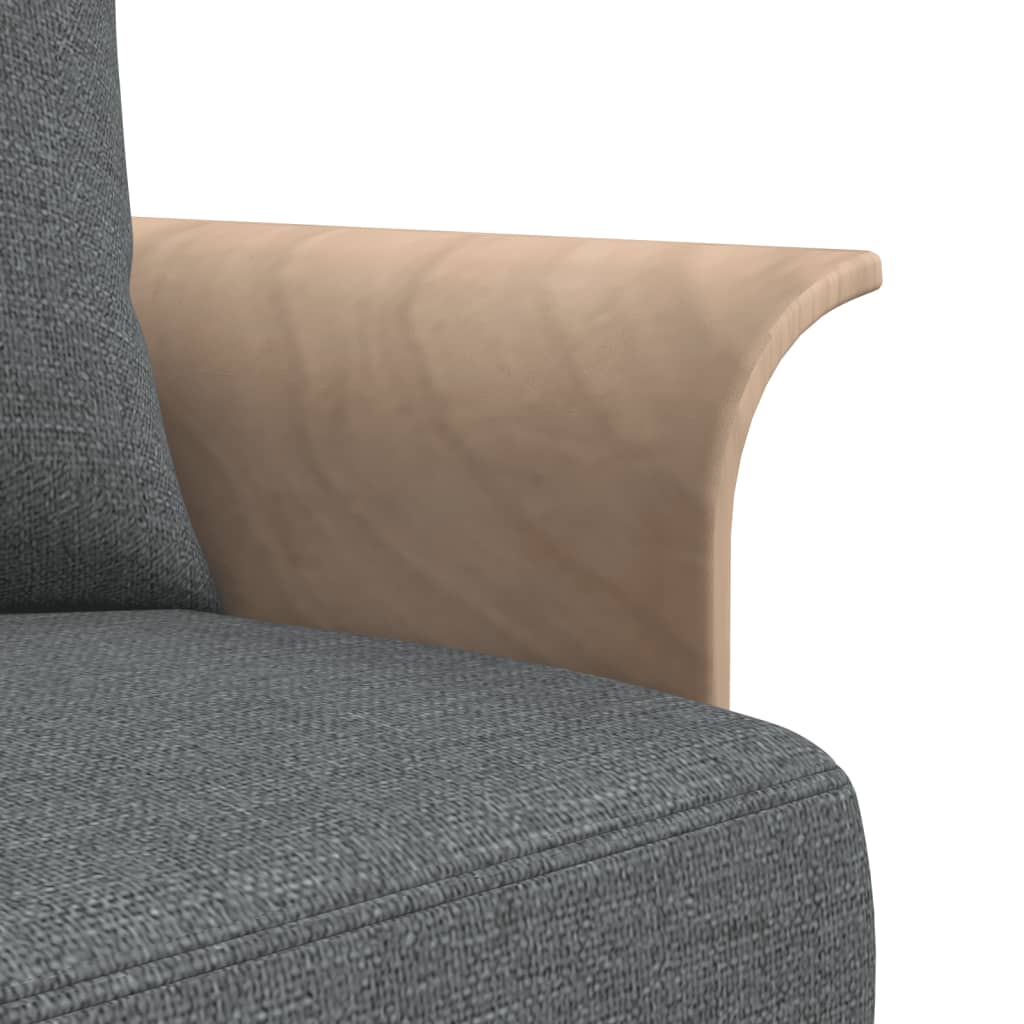 Slaapbank L-Vormig 279X140X70 Cm Stof Donkergrijs