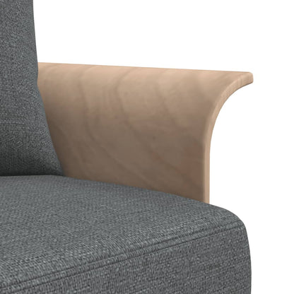 Slaapbank L-Vormig 279X140X70 Cm Stof Donkergrijs