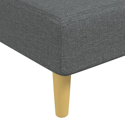 Slaapbank L-Vormig 279X140X70 Cm Stof Donkergrijs