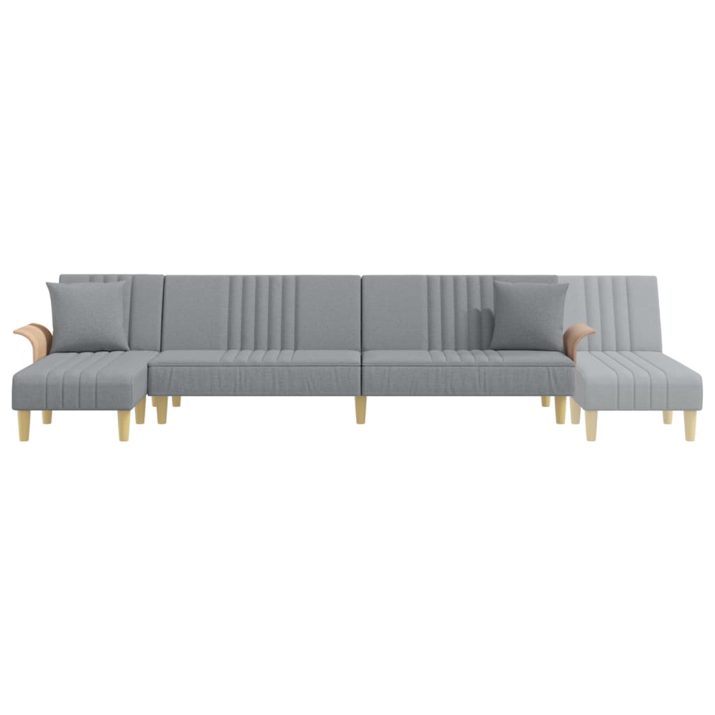 Slaapbank L-Vormig 279X140X70 Cm Stof Lichtgrijs