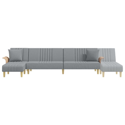 Slaapbank L-Vormig 279X140X70 Cm Stof Lichtgrijs