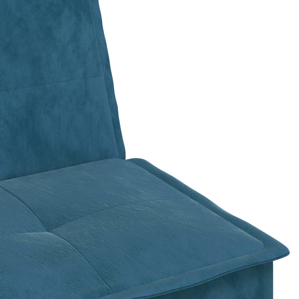 Slaapbank L-Vormig 255X140X70 Cm Fluweel Blauw