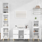3-piece Bathroom Furniture Set Engineered Wood White