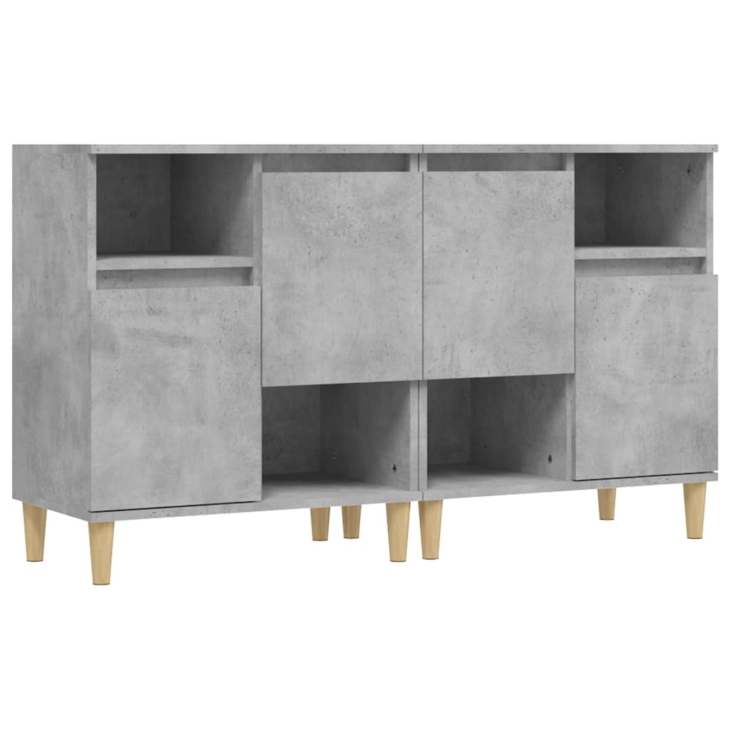 Dressoirs 2 St 60X35X70 Cm Bewerkt Hout Betongrijs