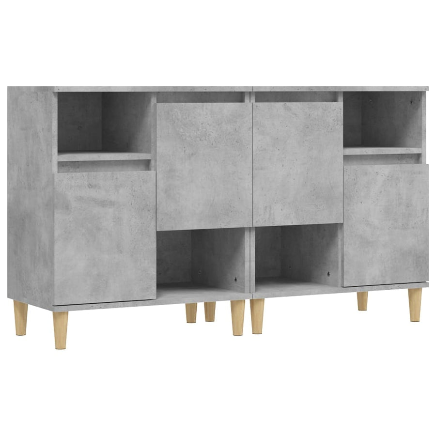 Dressoirs 2 St 60X35X70 Cm Bewerkt Hout Betongrijs