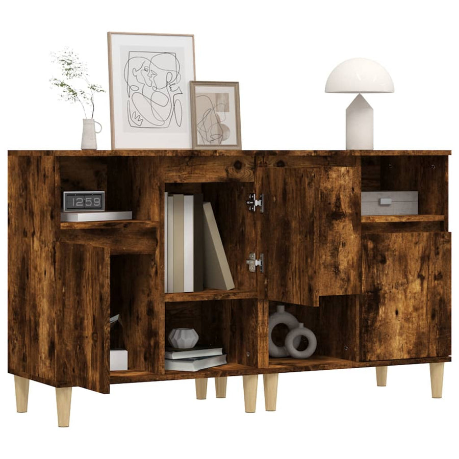 Dressoirs 2 St 60X35X70 Cm Bewerkt Hout Gerookt Eikenkleurig