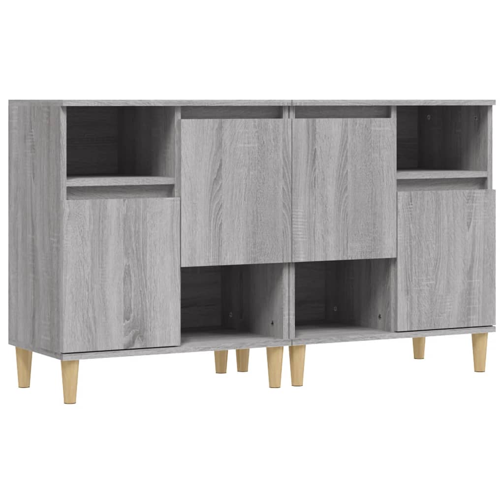 Dressoirs 60X35X70 Cm Bewerkt Hout Eikenkleur 2 Grijs sonoma
