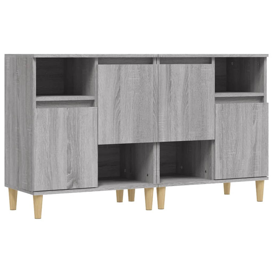 Dressoirs 60X35X70 Cm Bewerkt Hout Eikenkleur 2 Grijs sonoma